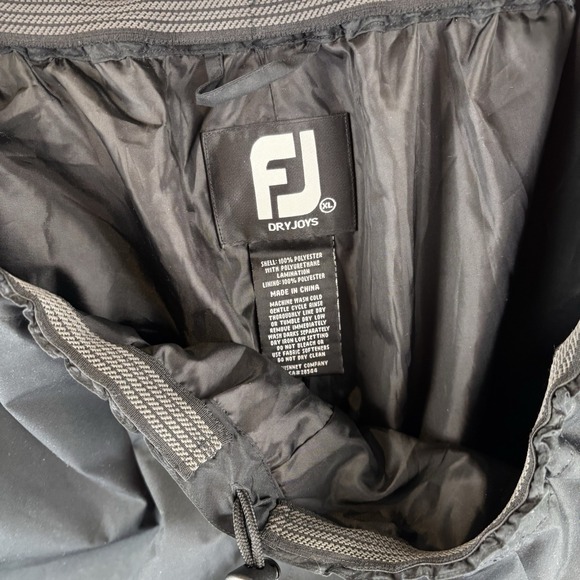 FootJoy FJ DryJoys Golf Rain Pants Trousers Men's XL Black Adjustable Waist - Picture 3 of 10
